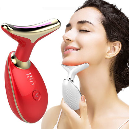 EMS RED LIGHT THERAPY FACE NECK LIFT WRINKLE REMOVER TIGHTEN MASSAGER